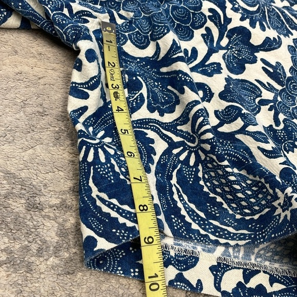 J McLaughlin Floral Cotton Chino Shorts Vacation Blue - Picture 8 of 10